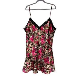 Delicates Floral Satin Mini Nightgown Slip
Dress Size XLarge